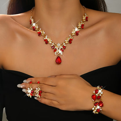 Emerald Elegance Jewelry Set – 3-Piece Statement Collection