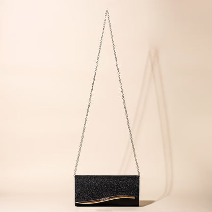 Trend Nova Evening Clutch – Elegant Sparkling Handbag with Chain Strap