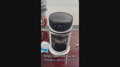 Mini Portable Air Cooler 6 Speeds · USB Humidifier · Ultra-Quiet 25 dB · 6H Timer · Instant Cooling for Home/Office